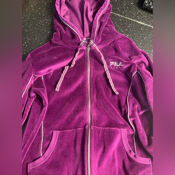 FILA velour zip up - Picture 2 of 2